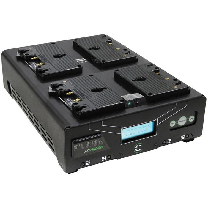 Cargador cuádruple digital Fleet Micro para baterías Gold Mount